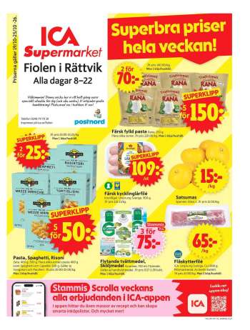 ICA reklamblad - 19/10 2026 - 25/10 2026.