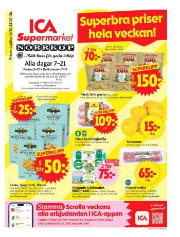 ICA reklamblad - 19/10 2026 - 25/10 2026.