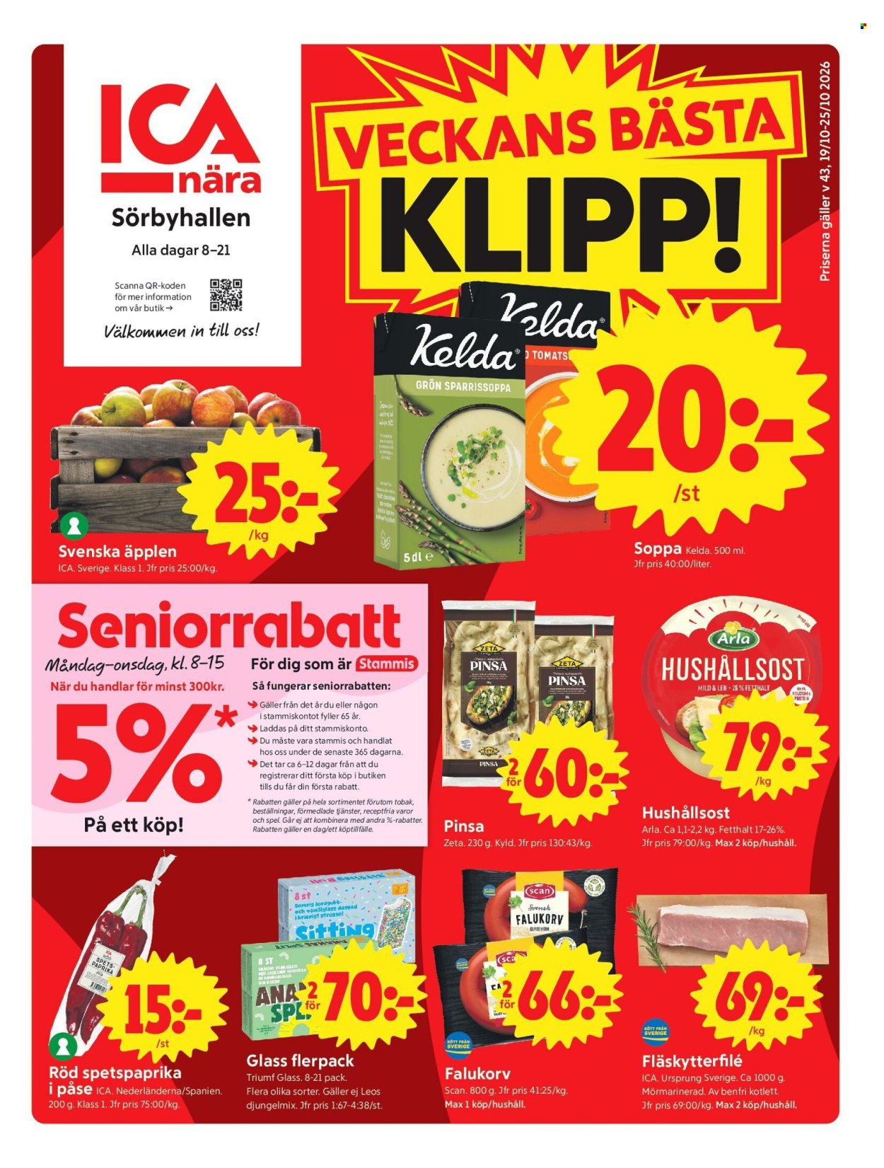 ICA reklamblad - 19/10 2026 - 25/10 2026. Sida 1