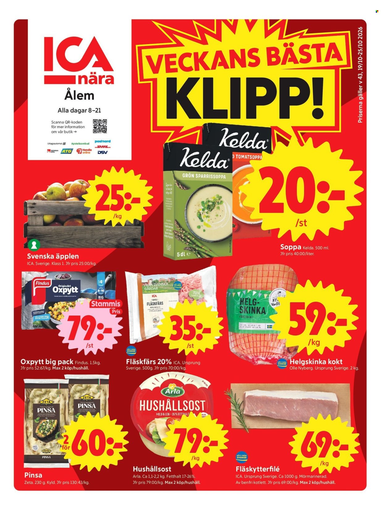 ICA reklamblad - 19/10 2026 - 25/10 2026. Sida 1