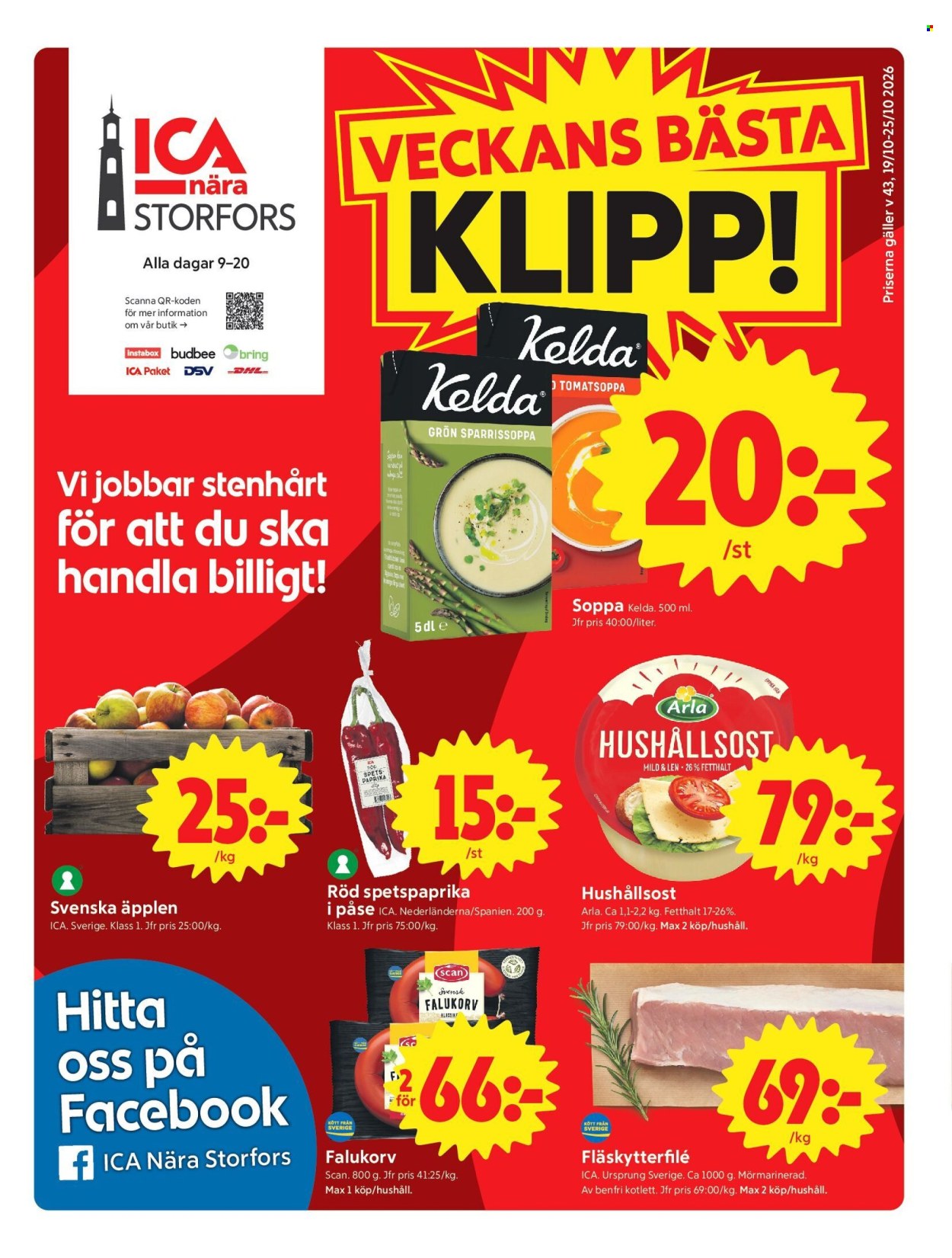 ICA reklamblad - 19/10 2026 - 25/10 2026. Sida 1