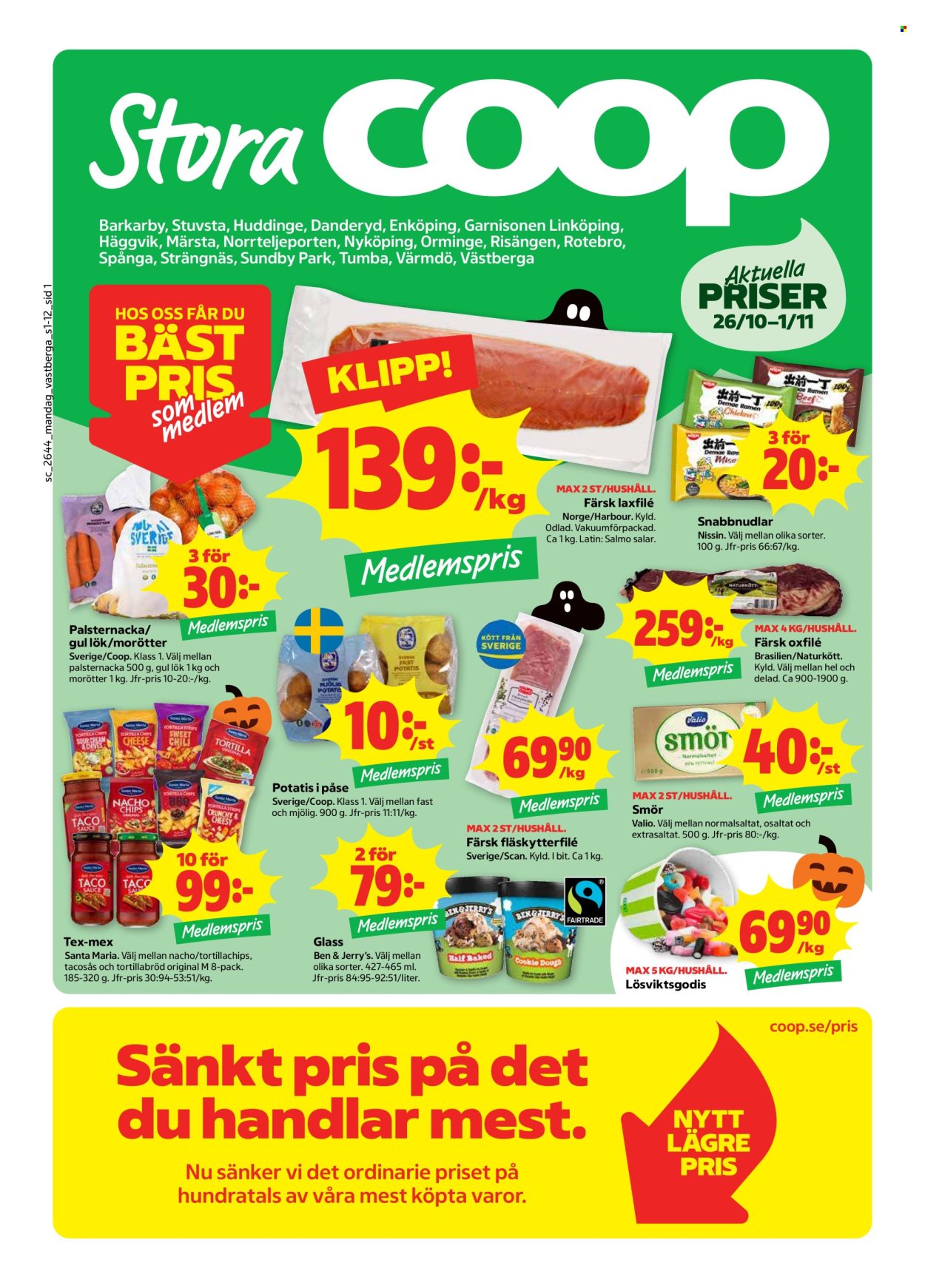Stora Coop reklamblad - 26/10 2026 - 1/11 2026. Sida 1