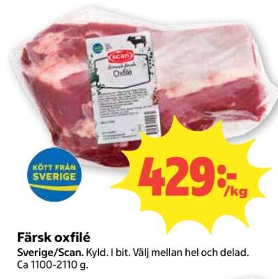 FÄRSK OXFILÉ