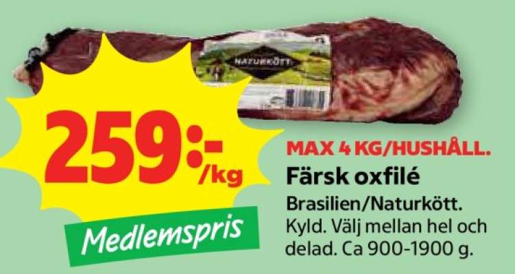 FÄRSK OXFILÉ