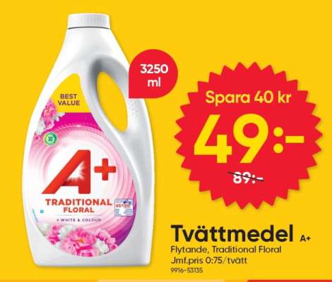 Tvättmedel A+