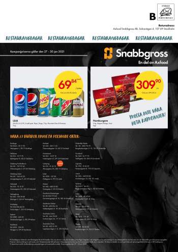 Axfood Snabbgross reklamblad - 27/1 2022 - 30/1 2022.
