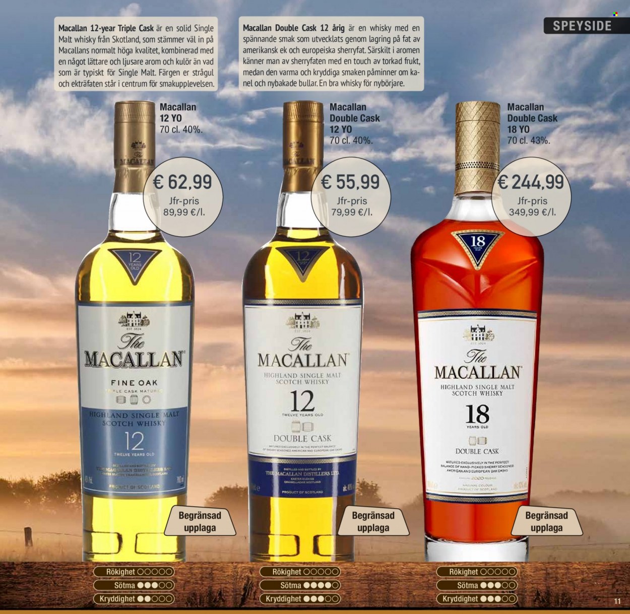 Calle reklamblad - 23/3 2022 - 31/12 2022 - varor från reklamblad - whisky, Macallan. Sida 11.