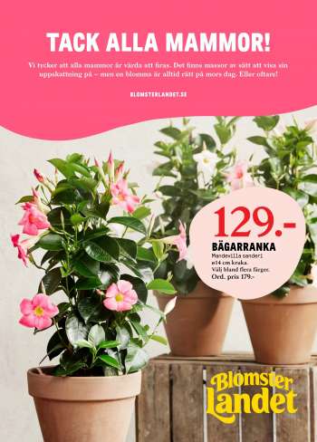 Blomsterlandet Stockholm reklamblad