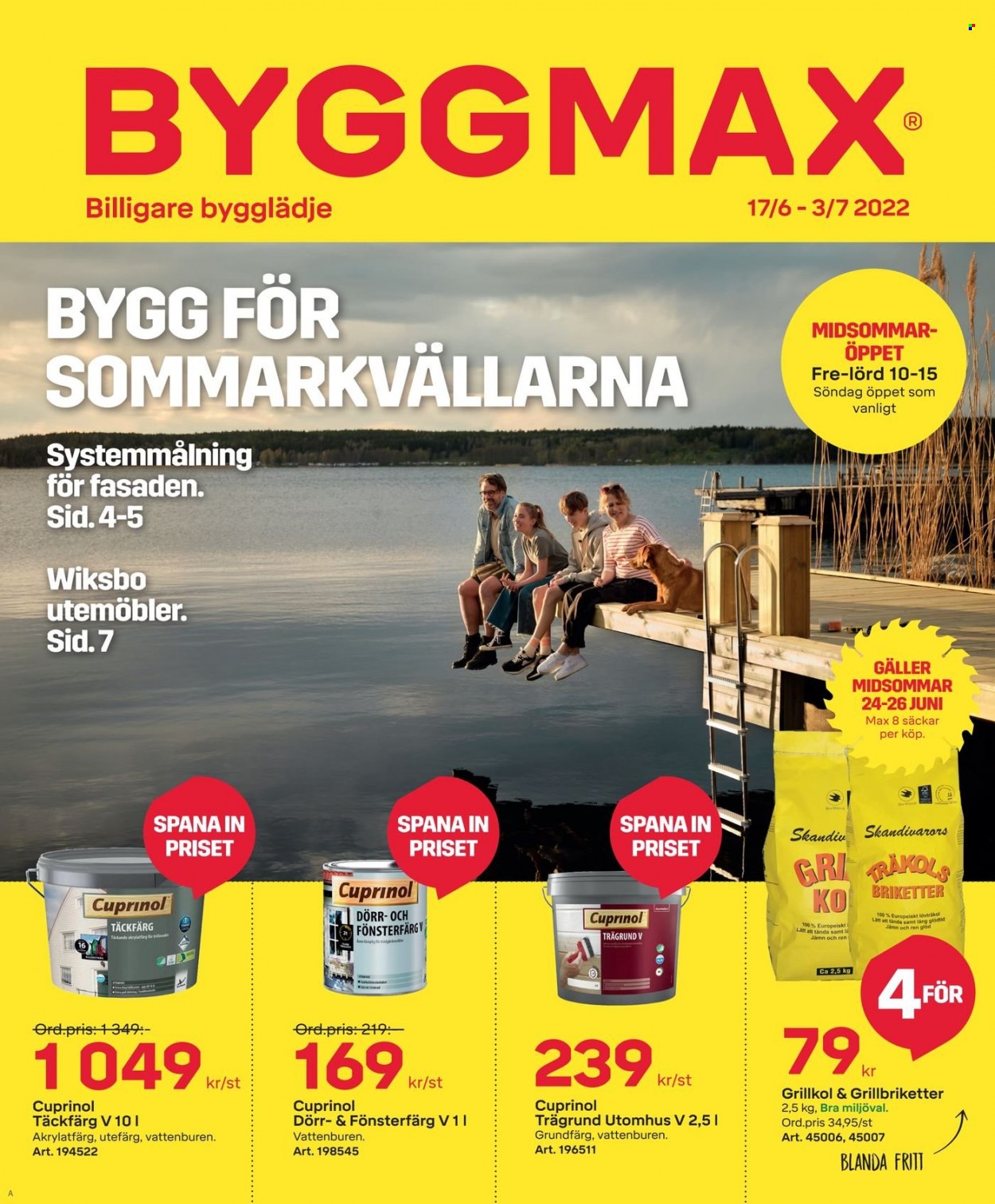 ByggMax reklamblad - 17/6 2022 - 3/7 2022. Sida 1.