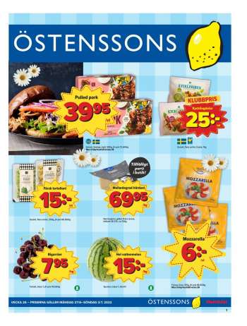 Östenssons reklamblad - 27/6 2022 - 3/7 2022.