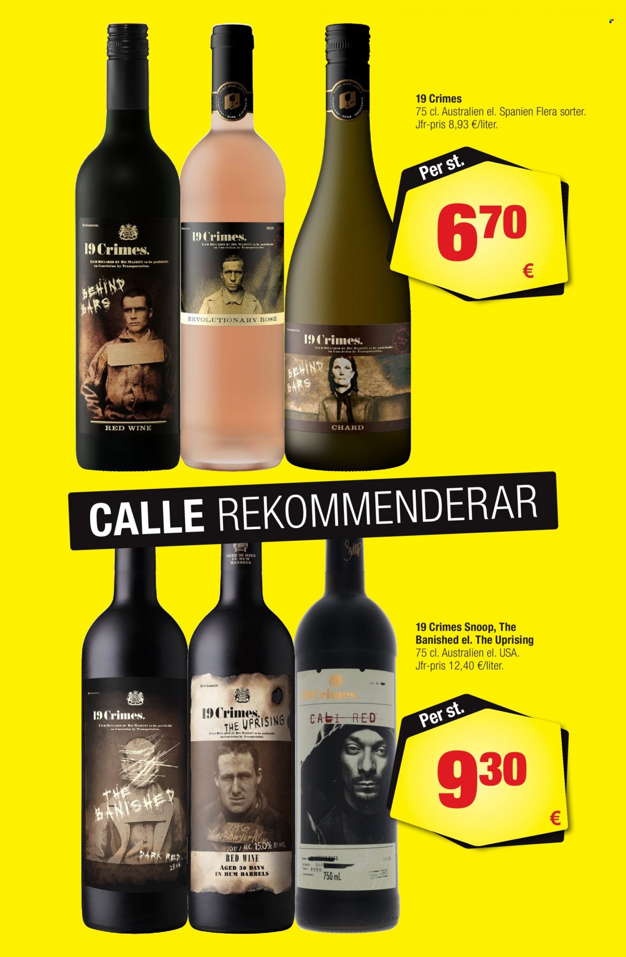 Calle reklamblad - 4/1 2023 - 21/2 2023 - varor från reklamblad - vin, rum. Sida 11.