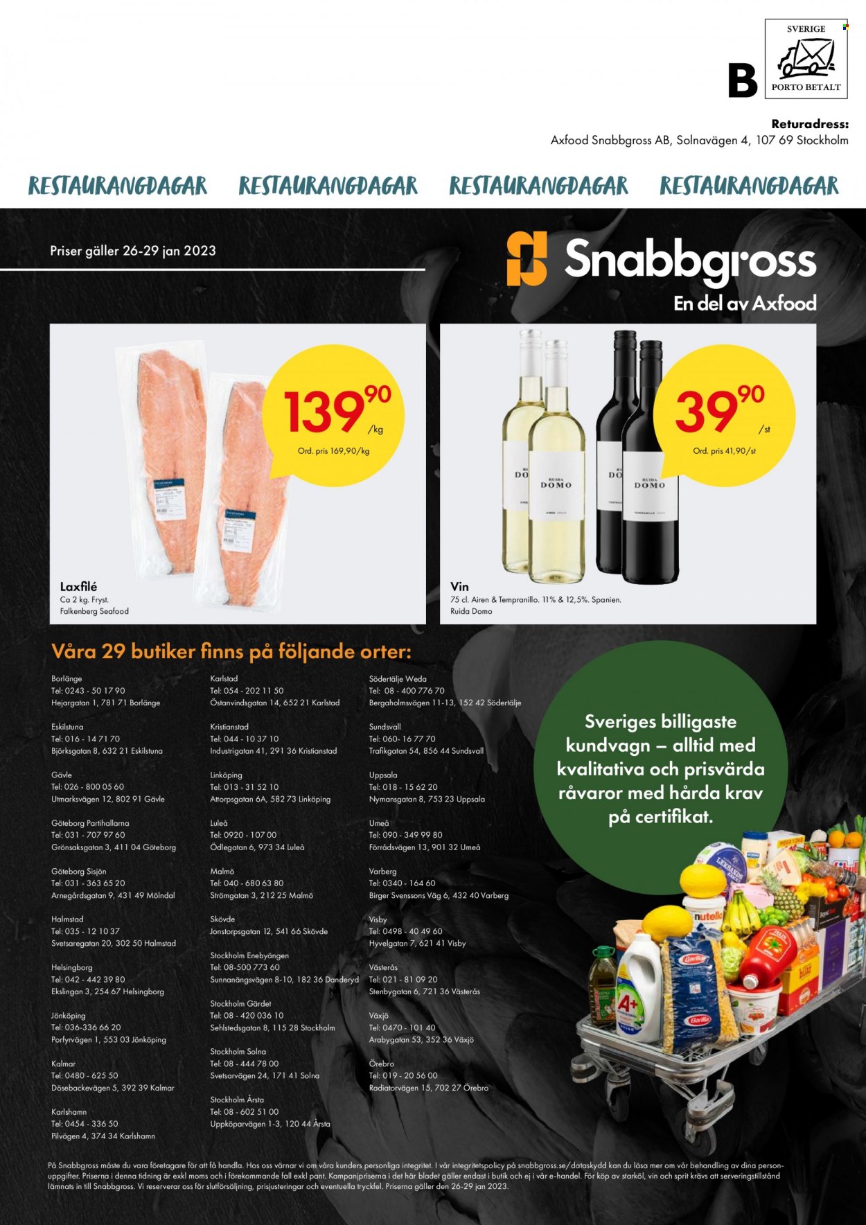 Axfood Snabbgross reklamblad - 26/1 2023 - 29/1 2023. Sida 12.