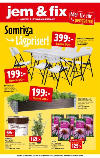 jem & fix Finspång reklamblad