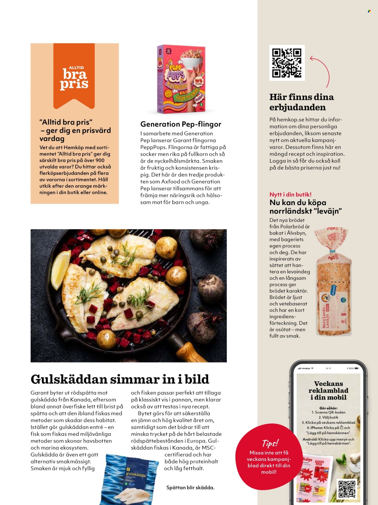 Hemköp reklamblad. Sida 1